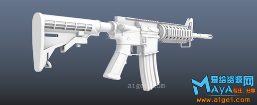 M4武器blender模型下载 重型机关枪blender模型下载 冲锋枪狙击枪blender武器模型 Blend 3d模型 免费下载 爱给网