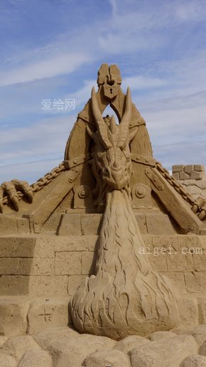 沙堡沙雕龙(sandcastle-sand-sculpture-dragon)