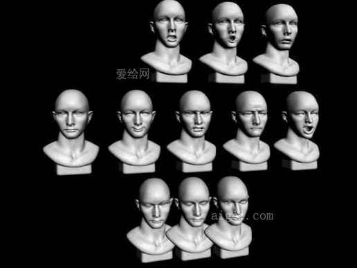 脸部表情模型_max|3dmax - -3d模型_免费下载-3d模型