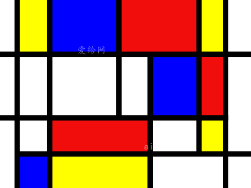 蒙德里安紅藍黃(mondrian-red-blue-yellow)