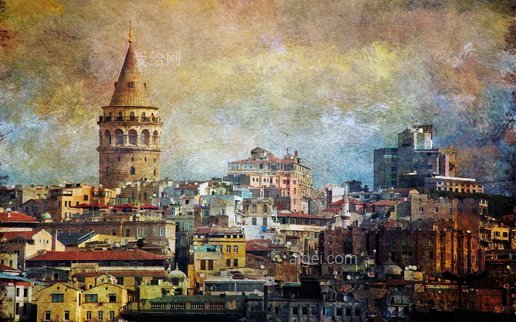 伊斯坦布爾-土耳其-galata-galata kulesi