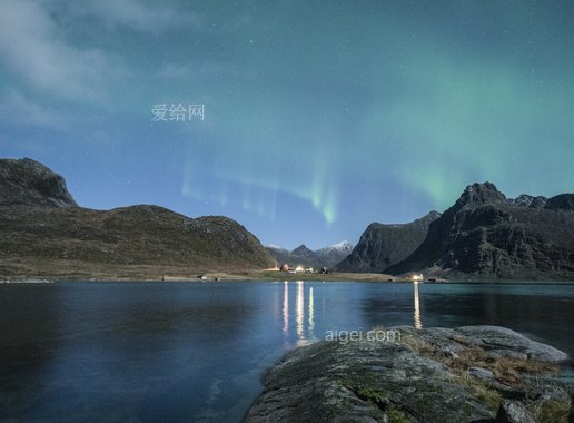 挪威北极光(aurora-borealis-lofoten-norway)