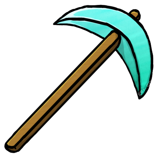 钻石镐png(diamond pickaxe png)