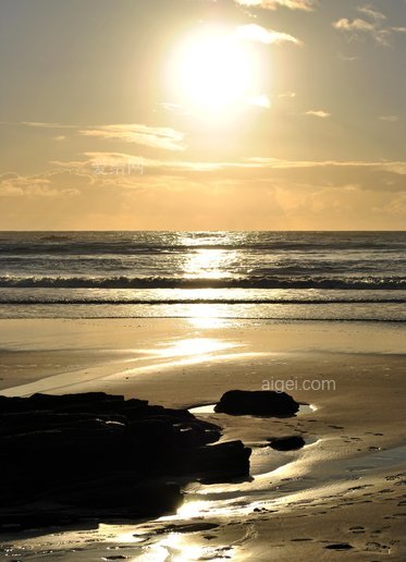 海滩 太阳 海 下午 海岸(sunset beach sun sea afternoon